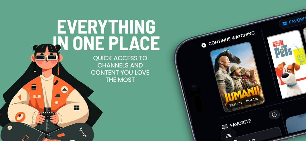 STRIMIX - STRIMIX IPTV player app interface showing the continue watching section and movie titles