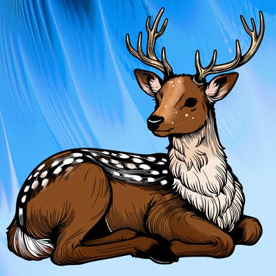 realistic deer with antlers