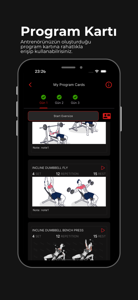 DewsLife - Screenshot dell'app DewsLife che mostra schede di programmi di allenamento personalizzati con dettagli degli esercizi e illustrazioni