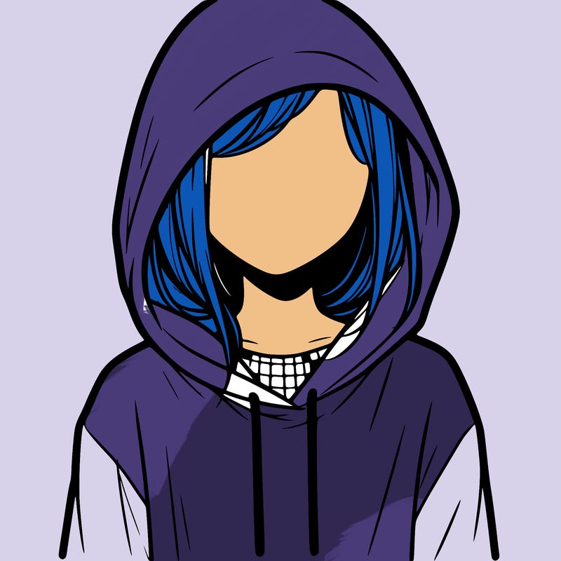 faceless girl in hoodie