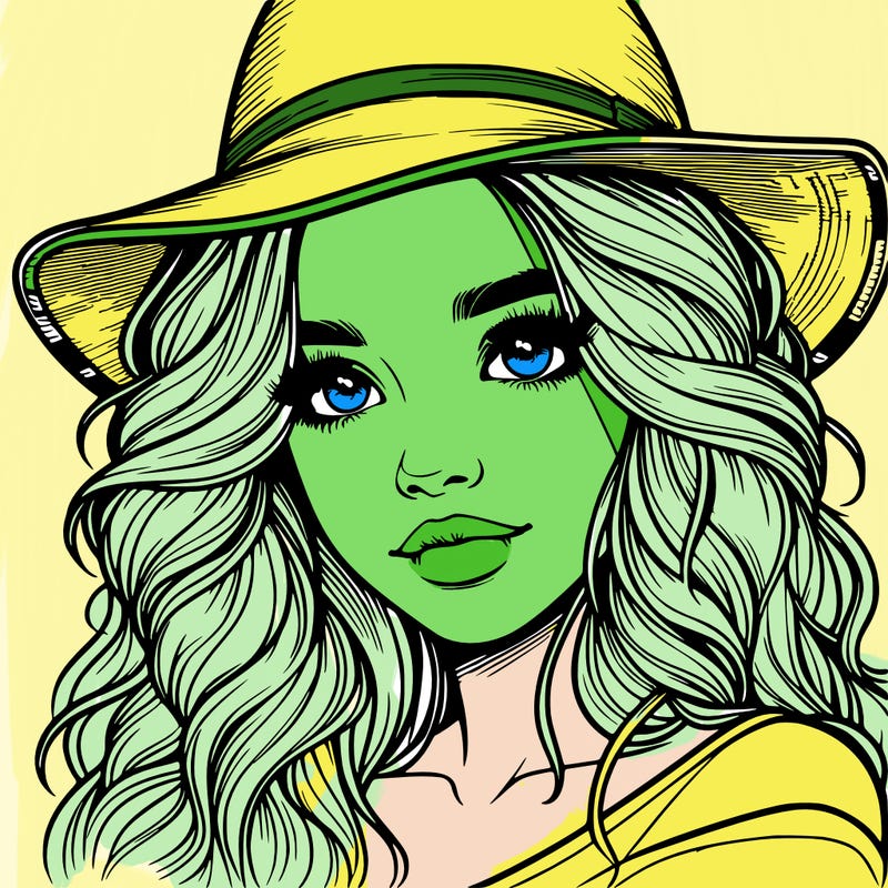 realistic girl with hat