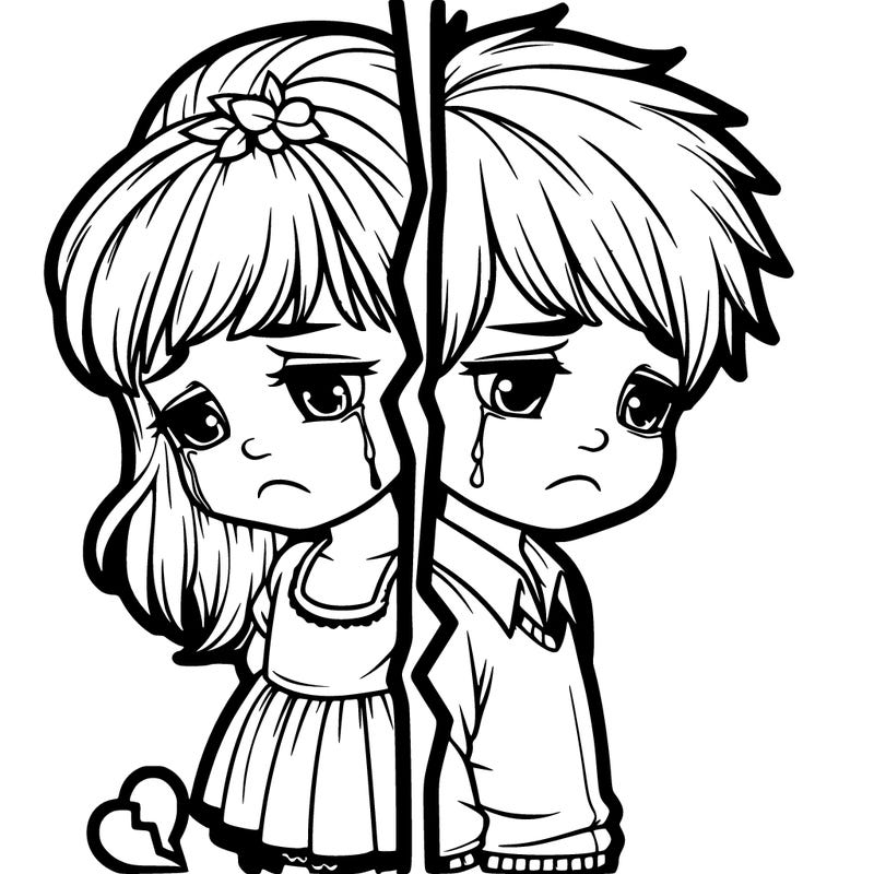 sad girl split with sad boy realist