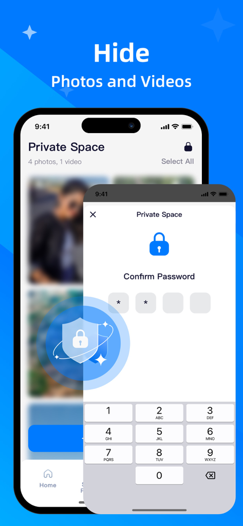 Clean Now：Clean Up Storage - パスワード保護で写真や動画を非表示にするClean Nowアプリのプライベートスペース機能