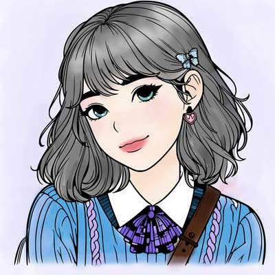 realistic preppy girl