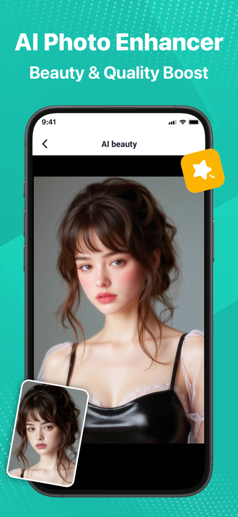 ZAP PDF Plus: Reader & Editor - ZAP PDF Plus app interface featuring the AI beauty and photo enhancement tool for portrait retouching