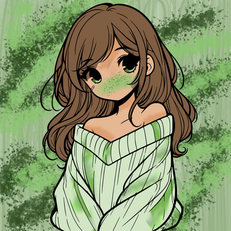 shy pretty girl wearing a sweater that is falling off one shoulder portrait