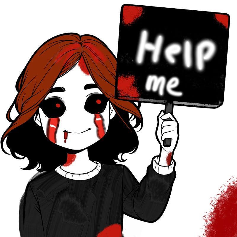 realistic girl holding up a sign