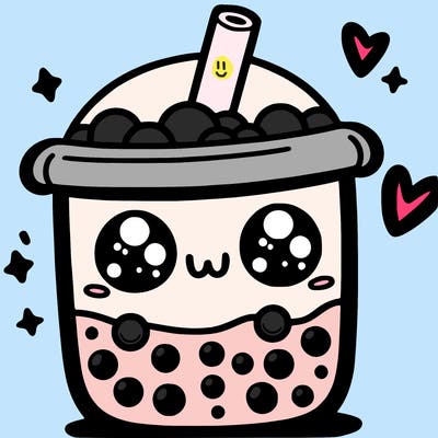 cute boba tea 🧋
