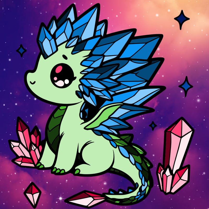 little cute crystal dragon
