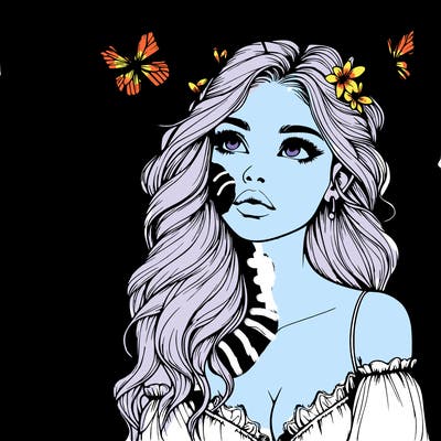 butterfly fairy realistic girl