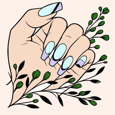 nails with french tip