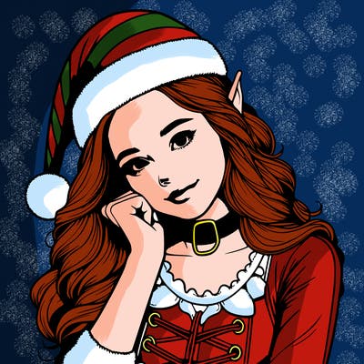 realistic girl christmas elf