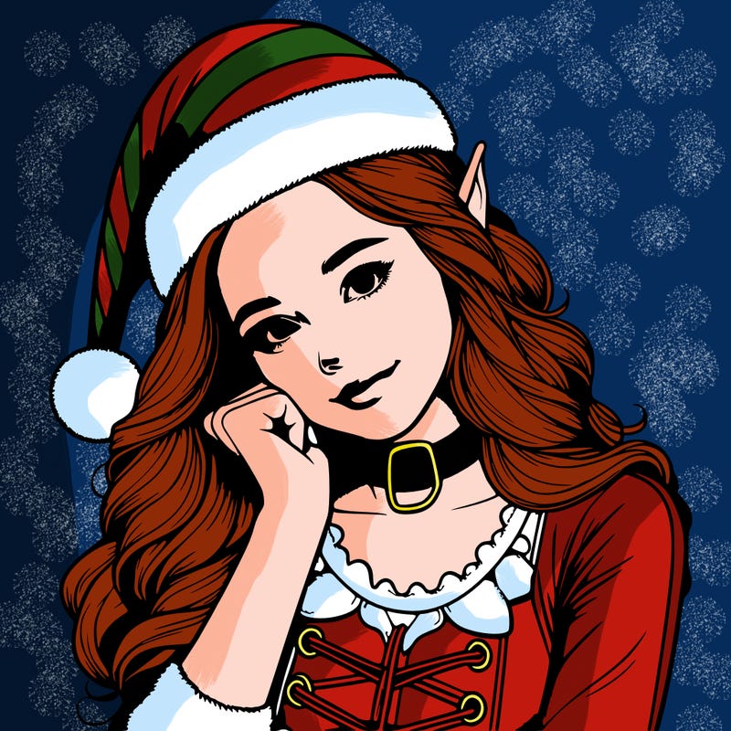 realistic girl christmas elf