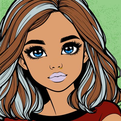 realistic girl whith cute eyes