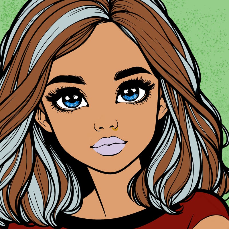 realistic girl whith cute eyes