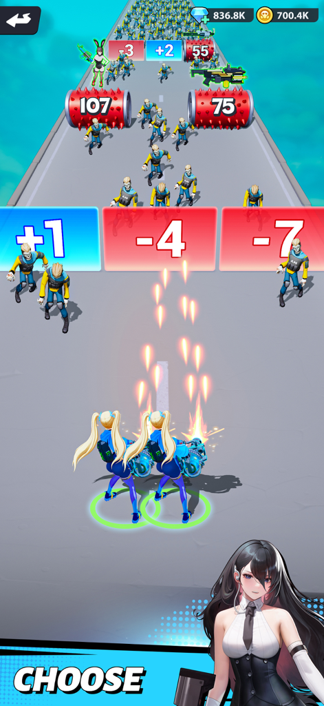 Run! Goddess - Anime goddesses shooting waves of zombies in a hybrid parkour runner game.