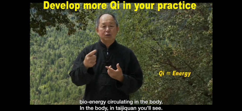 Yang Tai Chi for Beginners 1 - Master Yang explaining the concept of Qi energy in a Tai Chi instructional video