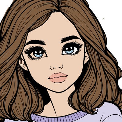 realistic girl whith cute eyes