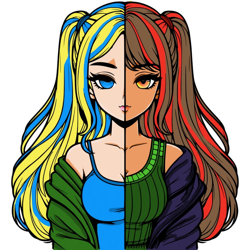 realistic girl split