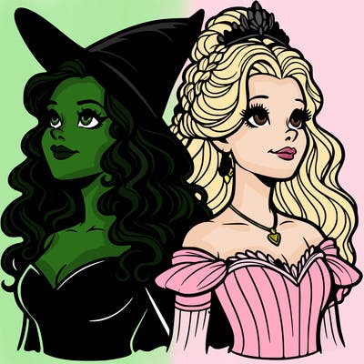 'elphaba and glinda (realistic)