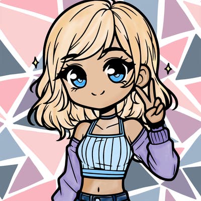 cute girl with crop top