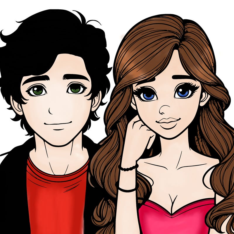 realistic girl and a boy romantic