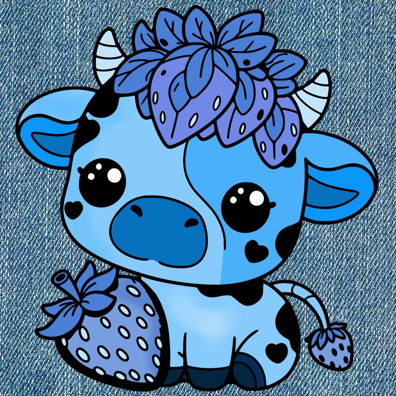 cute strawberry cow
