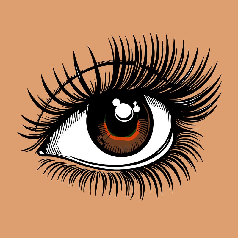 realistic eye long eylashes