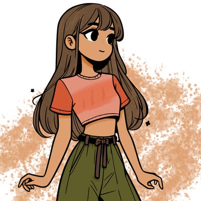 girl in a cute crop top