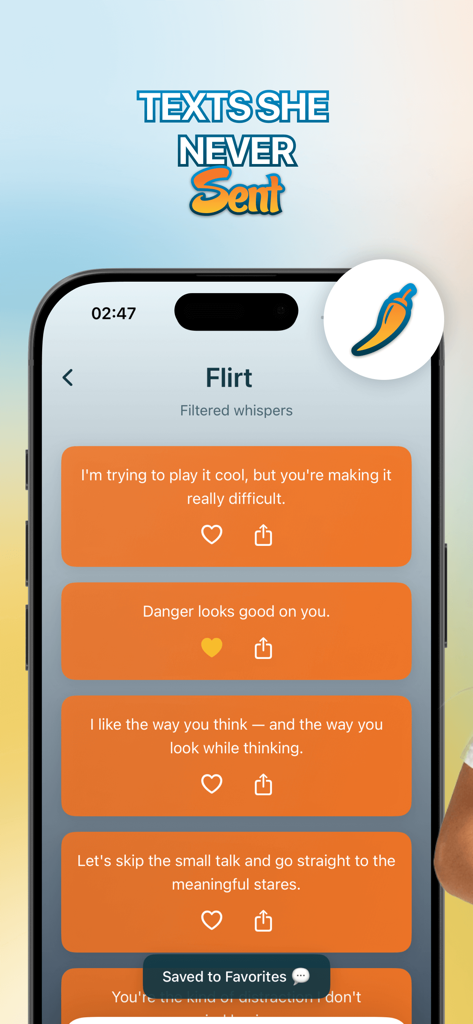 스마트폰에 다양한 로맨틱하고 작업적인 문자 메시지 제안이 있는 작업 멘트 카테고리가 표시되어 있습니다.