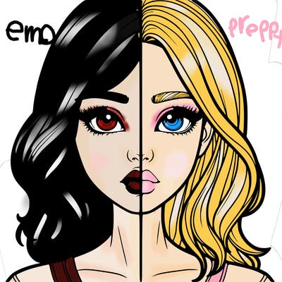 realistic girl split