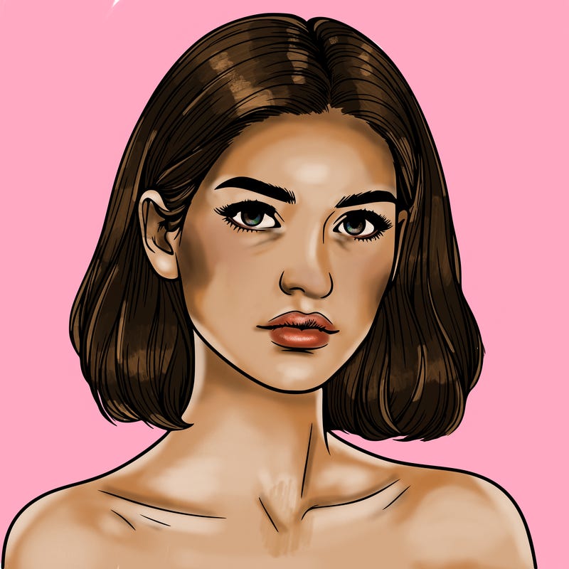 realistic portrait of woman