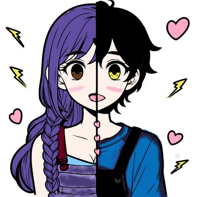 realistic girl boy split