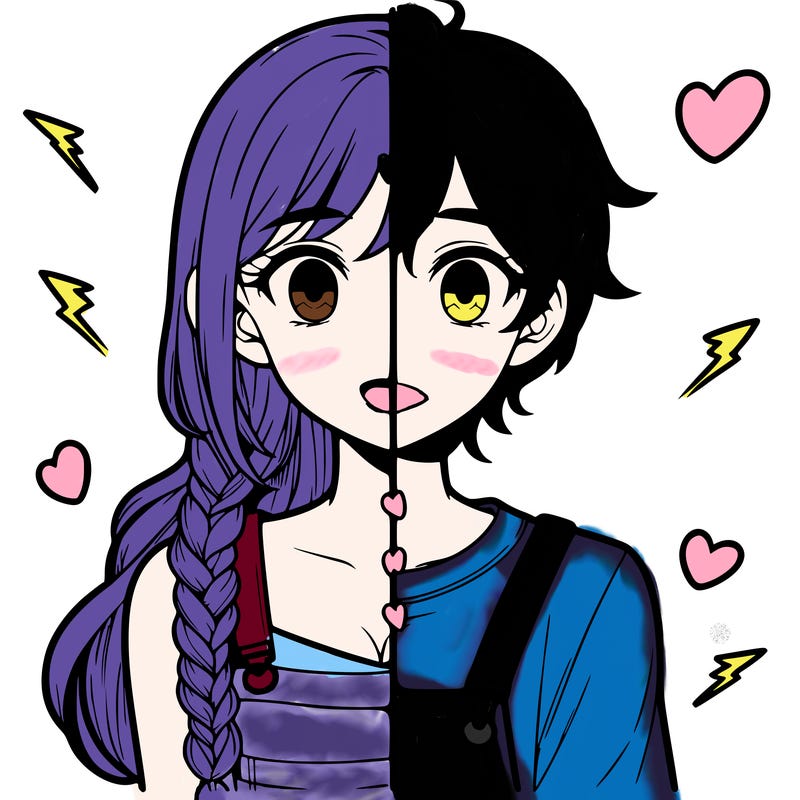 realistic girl boy split