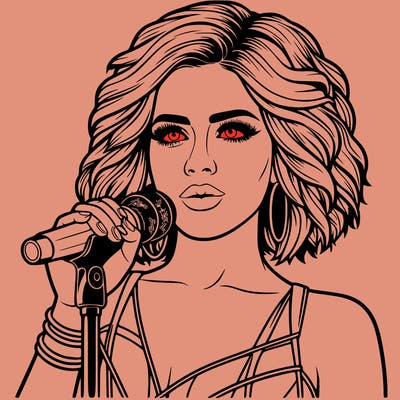 realistic looking female singer