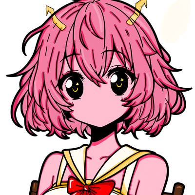 anime girl with short hair