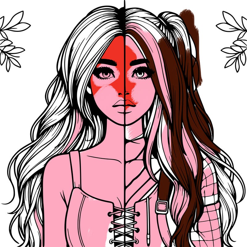 realistic girl split