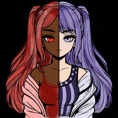 realistic girl split