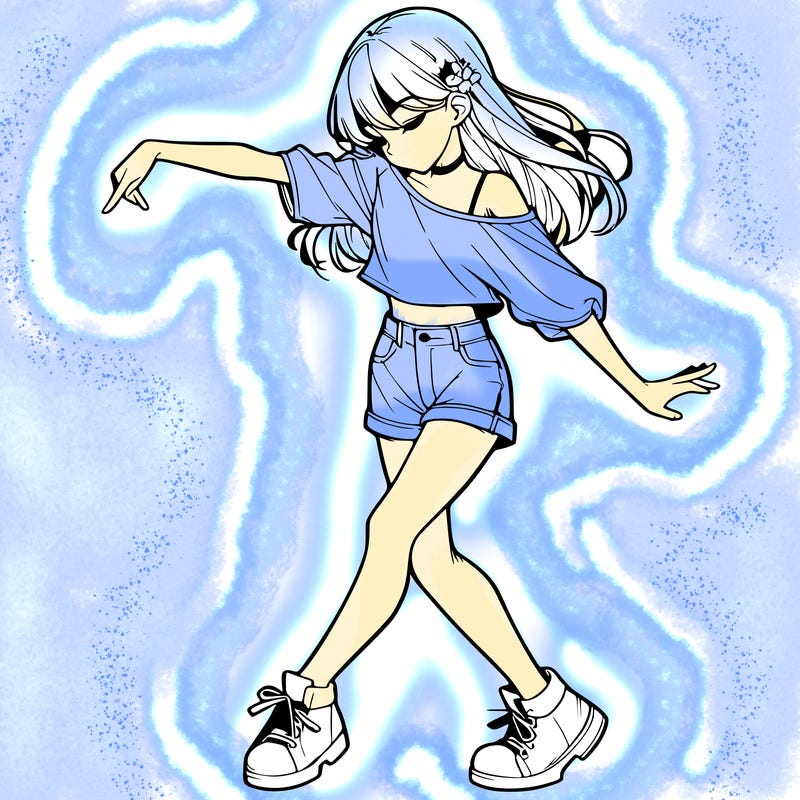 realistic girl danceing