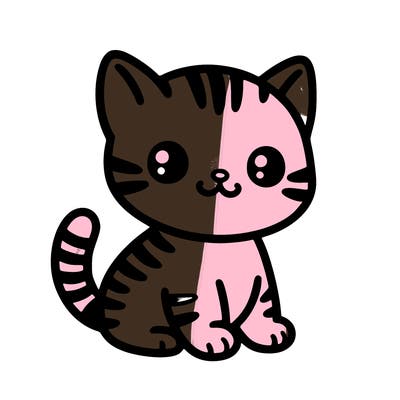 yellow kitten with stripes