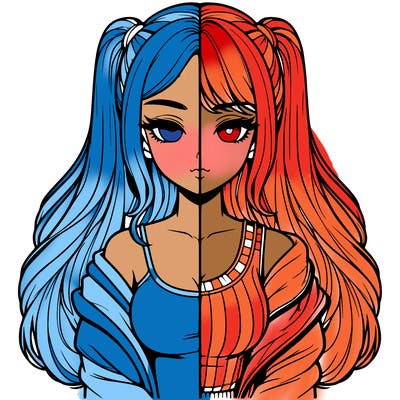 realistic girl split