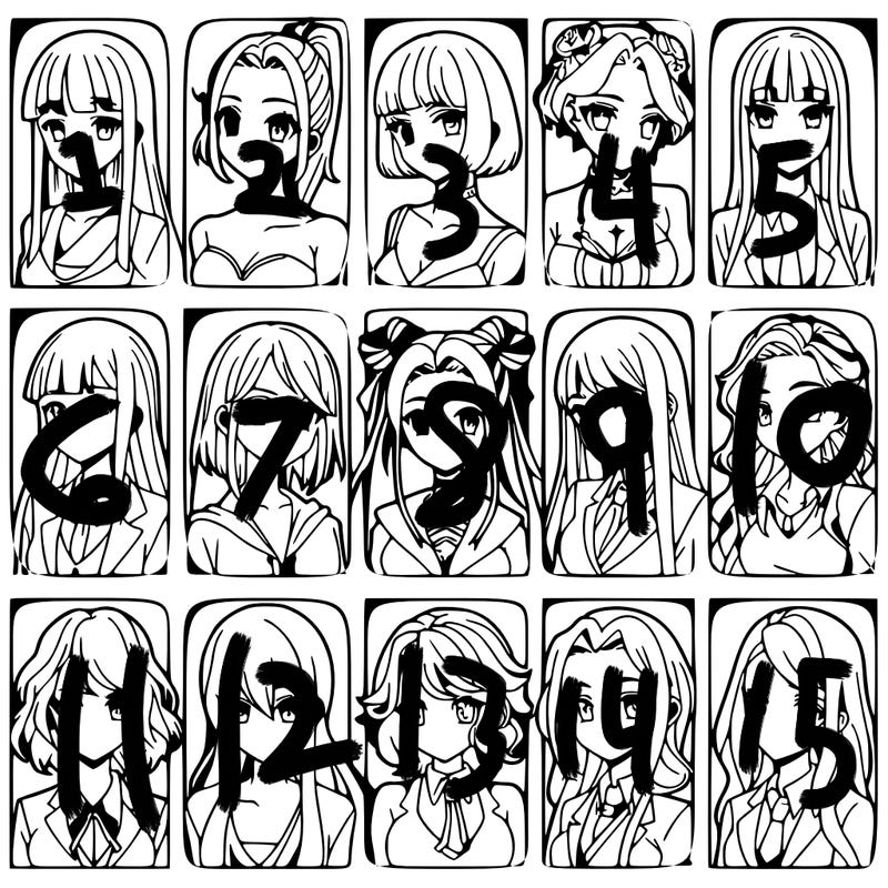 girls that look diffrent anime