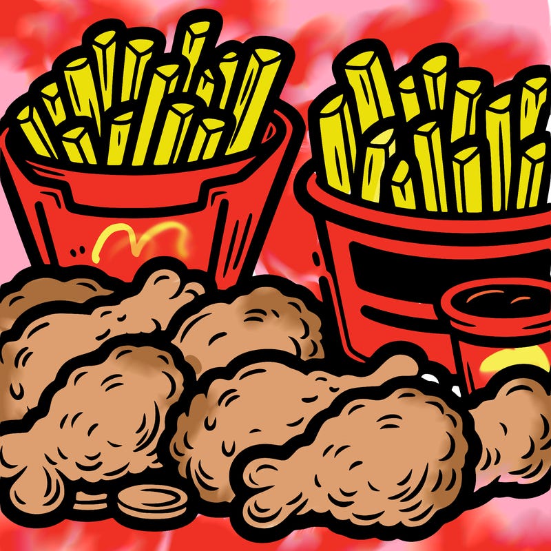 chicken tenders and fries