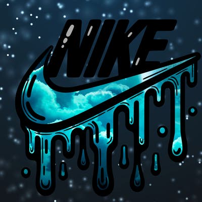 dripping nike logo