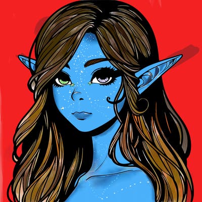 elf girl realistic dark fantasy