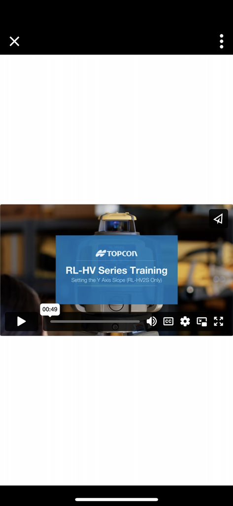 myTopcon NOW! - Topcon RL-HV series training video showing how to set the Y axis slope