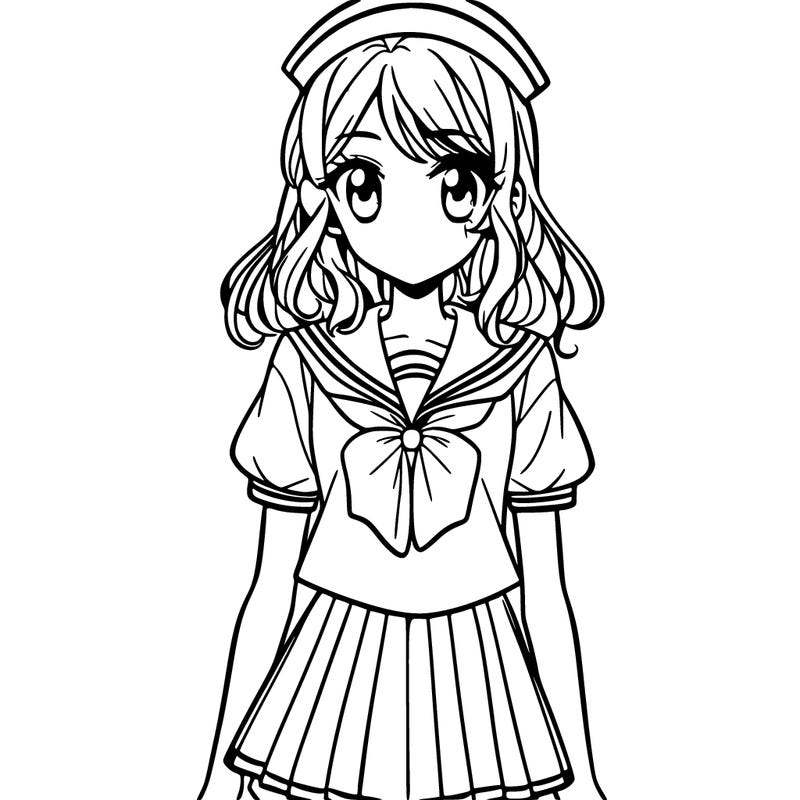 manga character in sailor outfit