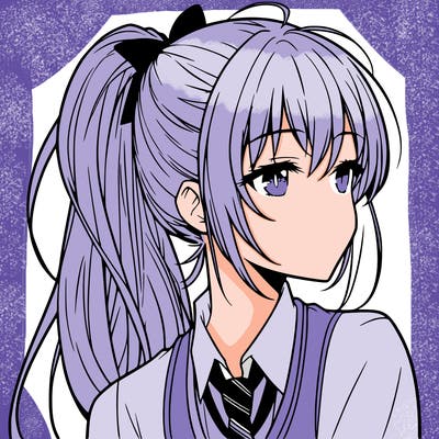 anime woman with a ponytail