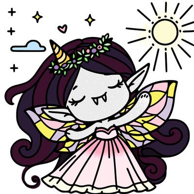 fairy vampire sparkling in sun