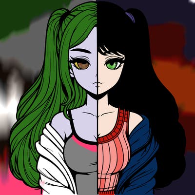 realistic girl split